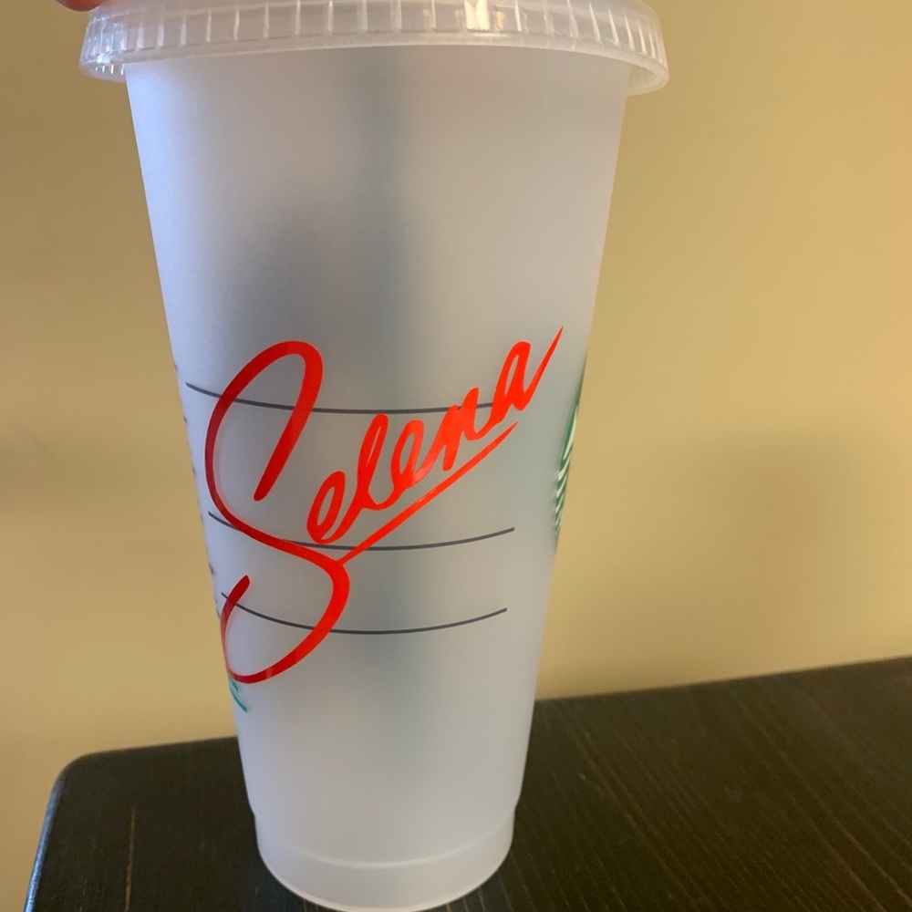 Selena custom Reusable Starbucks cup! 💗